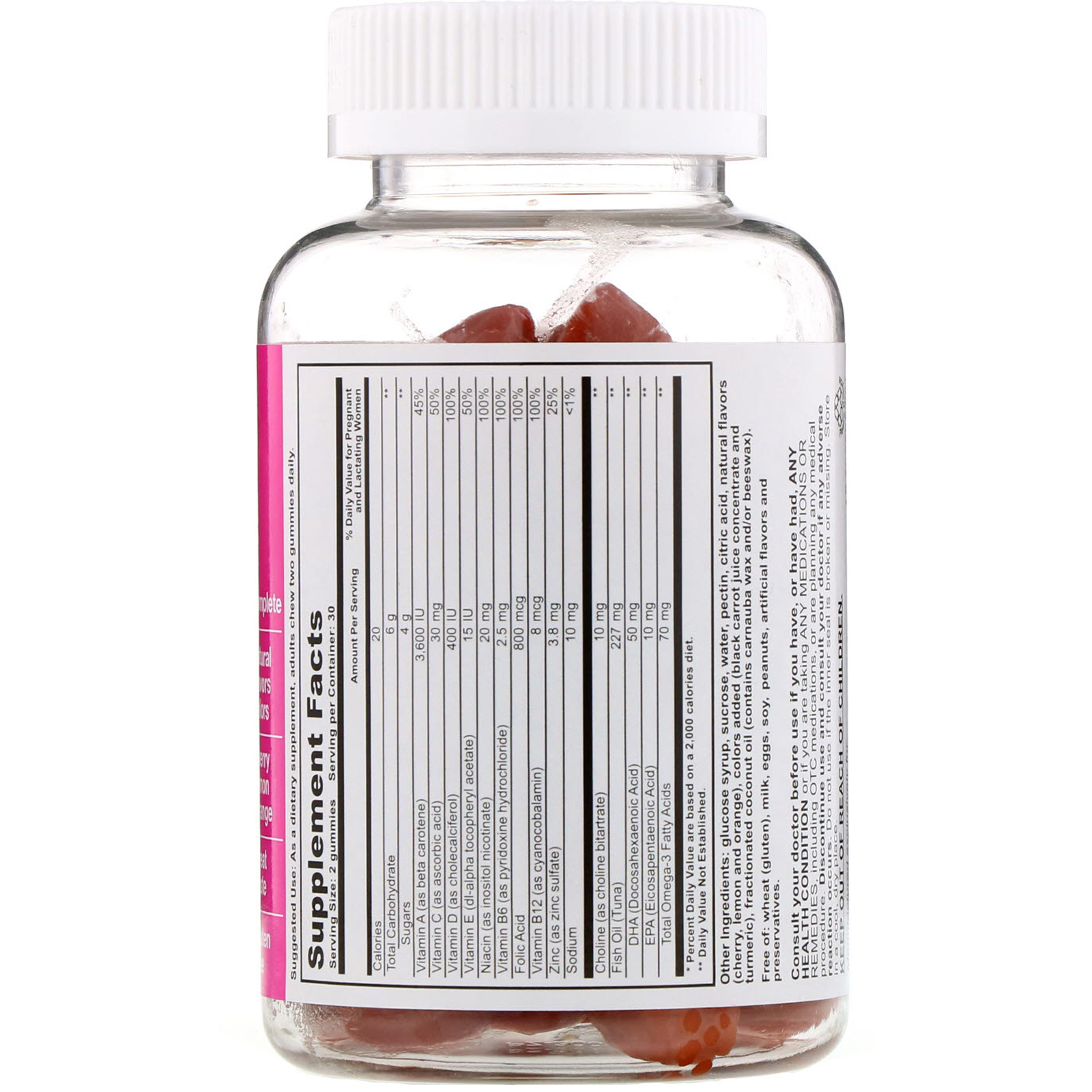Comprar T-RQ, Adult Gummy, Prenatal Multivitamin & Mineral, Cherry Lemon Orange, 60 Gummies - Imagem 2