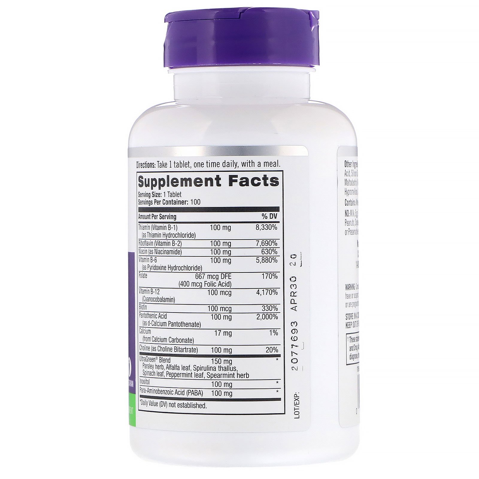 Comprar Natrol, Complexo B-100, 100 Comprimidos - Imagem 2