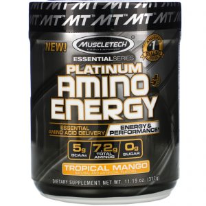 Comprar Muscletech, Platinum Amino Plus Energy, Manga Tropical, 317 g (11,19 oz)