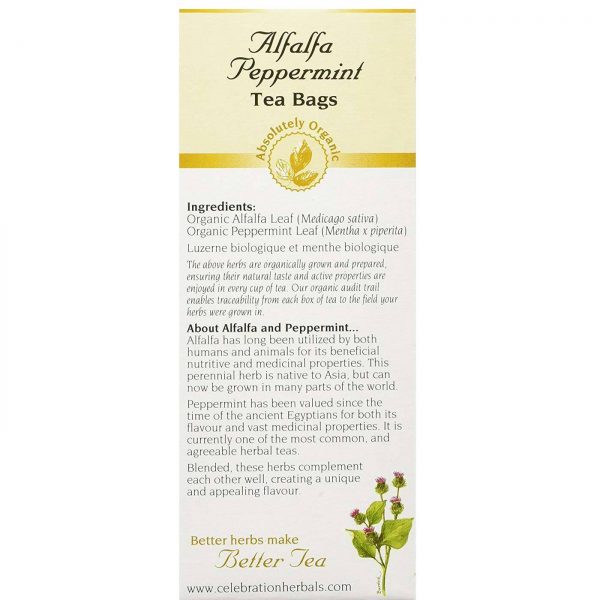 Comprar Celebration Herbals Herbal Tea, Chá Orgânico de Alfalfa e Hortelã-Pimenta - 24 Saquinhos de Chá - Imagem 4