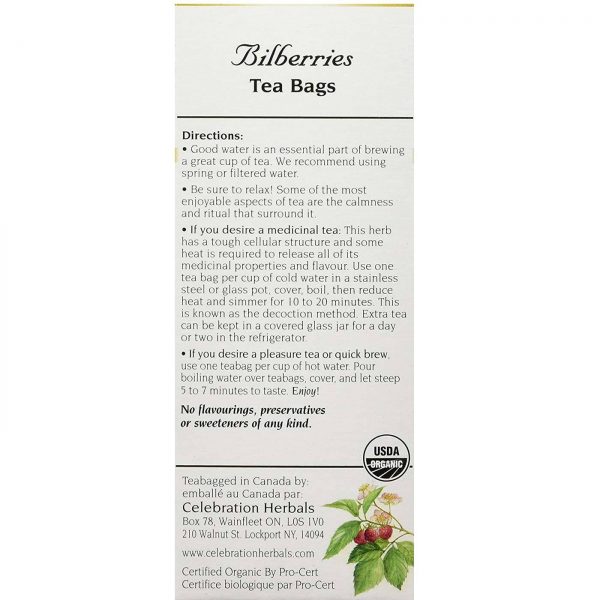 Comprar Celebration Herbals Herbal Tea, Chá de Mirtilos Orgânico - 24 Saquinhos de Chá - Imagem 4