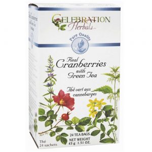 Comprar Celebration Herbals, Chá Verde com Cranberries - 24 Saquinhos de Chá