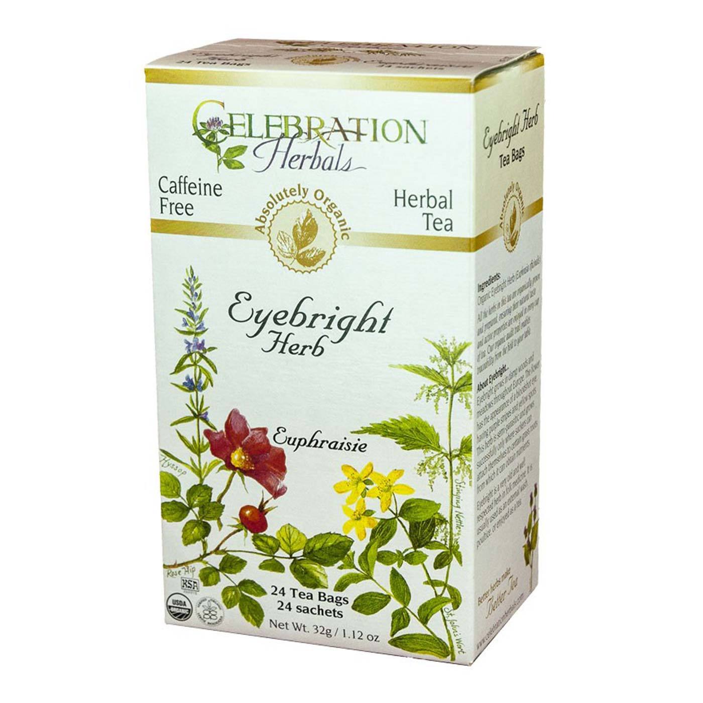 Comprar Celebration Herbals, Chá Orgânico de Eufrásia - 24 Saquinhos