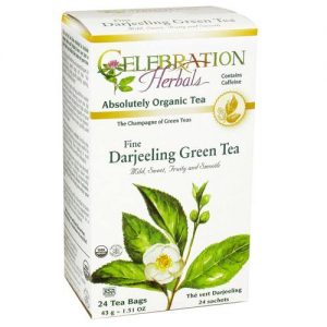 Comprar Celebration Herbals, Chá Verde Darjeeling Orgânico - 24 Saquinhos de Chá