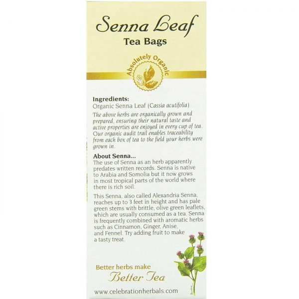 Comprar Celebration Herbals, Chá de Folhas de Senna - 24 Saquinhos de Chá - Imagem 4