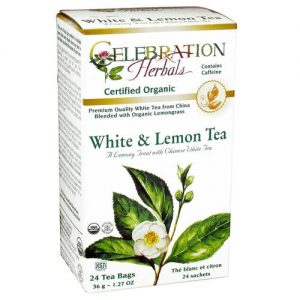 Comprar Celebration Herbals, Chá Branco e Limão - 24 Sacos