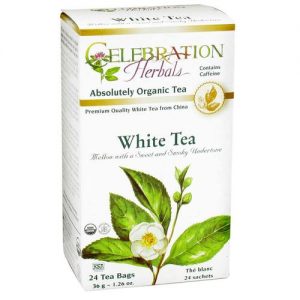 Comprar Celebration Herbals, Chá Branco Orgânico - 24 Saquinhos de Chá