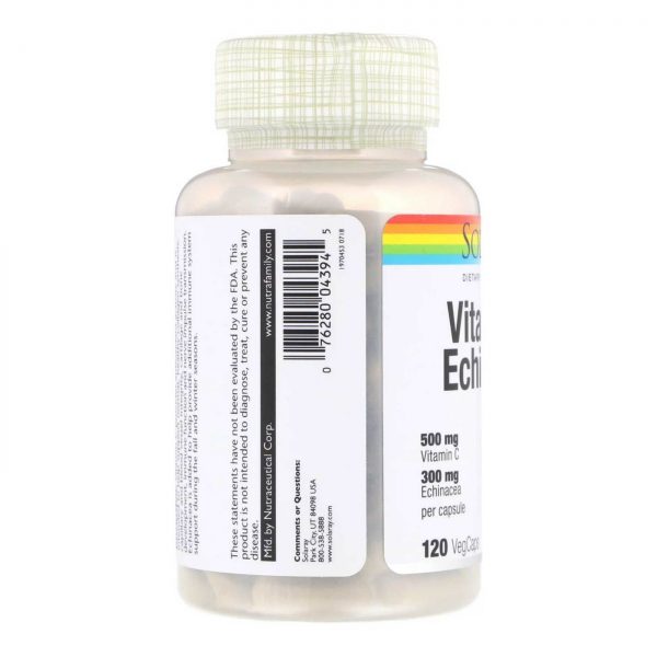 Comprar Solaray, Vitamina C com Equinácea - 120 Cápsulas - Imagem 5