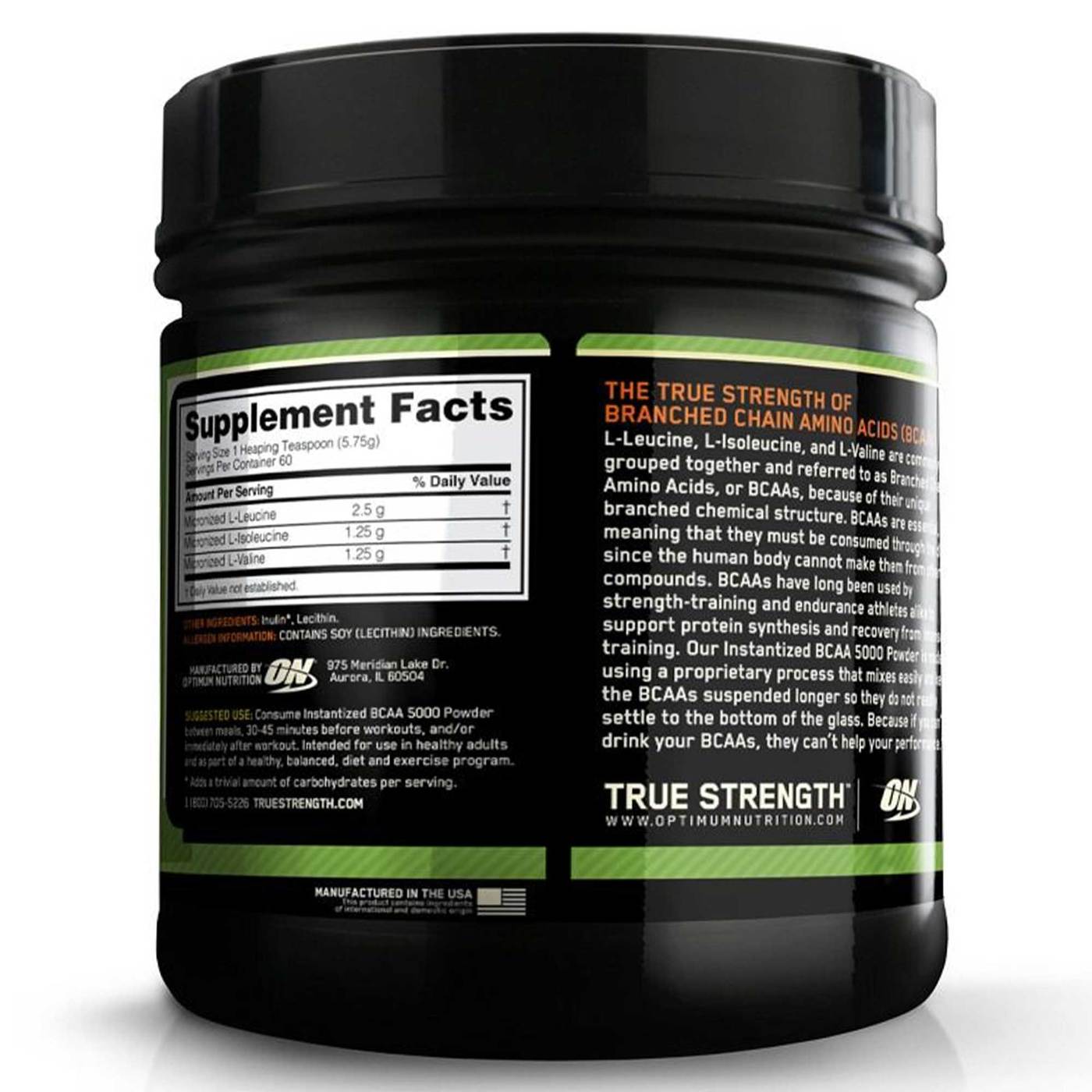 Comprar BCAA Instantized 5000 em Pó Optimum Nutrition 60 Porções - Imagem 3