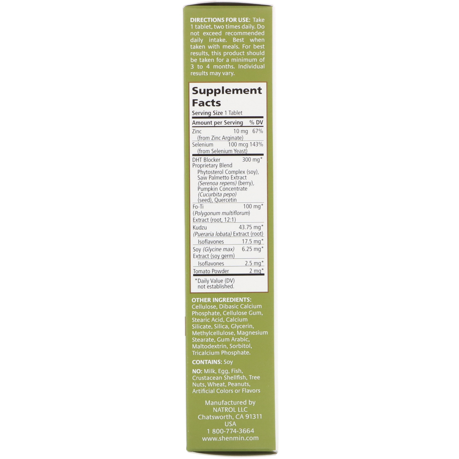 Comprar Natrol, Shen Min, bloqueador de DHT, 60 comprimidos - Imagem 2