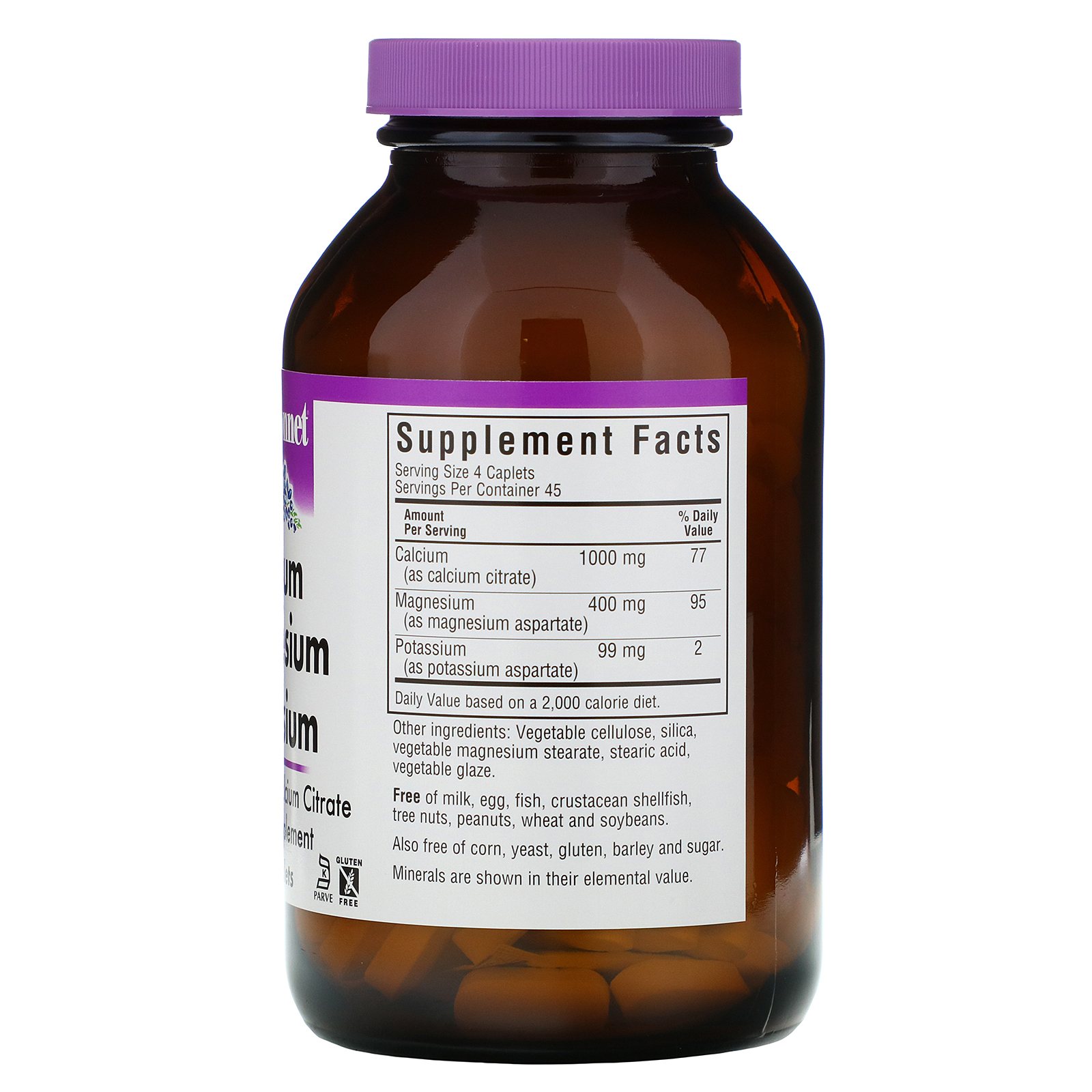Comprar Bluebonnet Nutrition, Potássio de Magnésio de Cálcio, 180 Cápsulas - Imagem 2