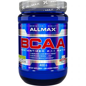 Comprar ALLMAX Nutrition, BCAA Instantâneo em Proporção 2: 1: 1, Sem sabor Em pó, 400 mg