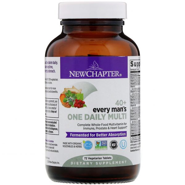 Comprar New Chapter, Multivitamínico Diário para Todos os Homens Acima de 40 Anos, 72 Comprimidos Vegetarianos - Imagem 4