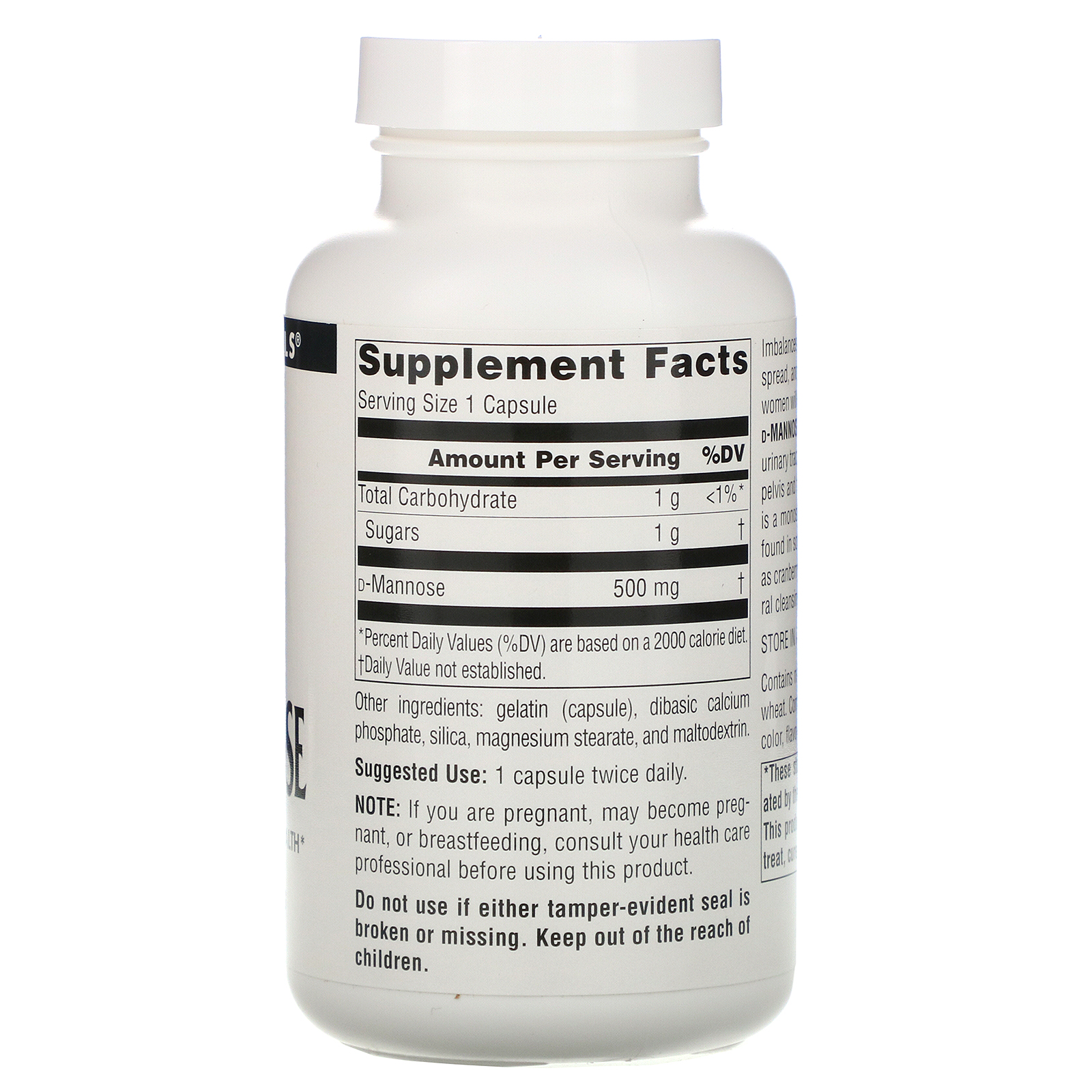 Comprar Source Naturals, D-Manose, 500 mg, 120 Comprimidos - Imagem 2
