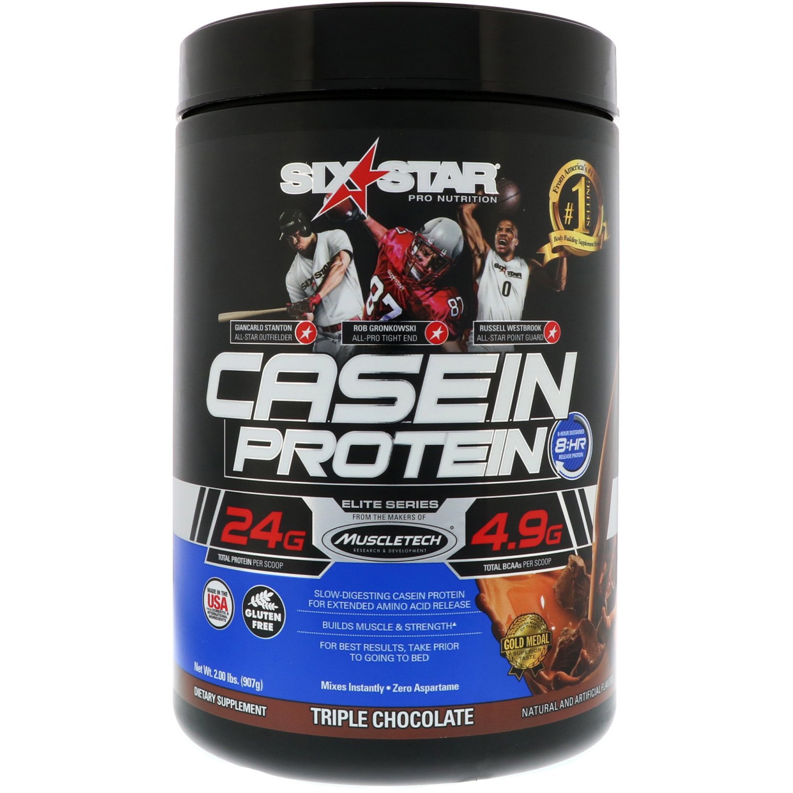Comprar Six Star, Six Star Pro Nutrition, Proteína Caseína, Elite Series, Chocolate Triplo, 2 lbs (907 g)