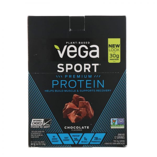 Comprar Vega, Protein, Chocolate, 12 Pack, 1.6 oz (44 g) Each - Imagem 4