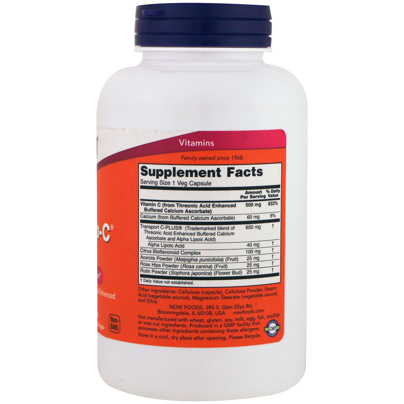 Comprar Now Foods, AlphaSorb-C 500, 180 Veg Capsules - Imagem 2