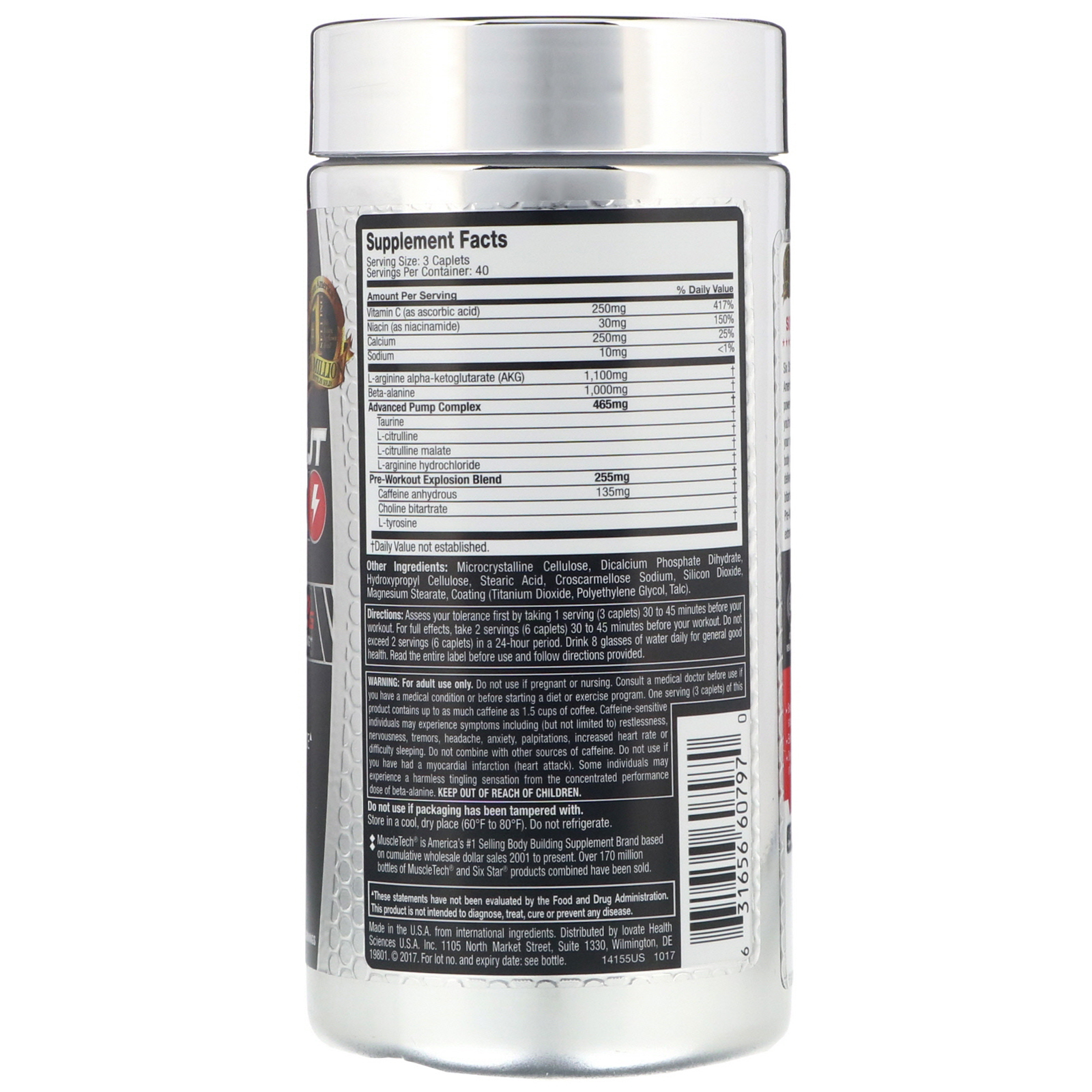 Comprar Six Star, Pre-Workout Explosion, 120 Caplets - Imagem 2