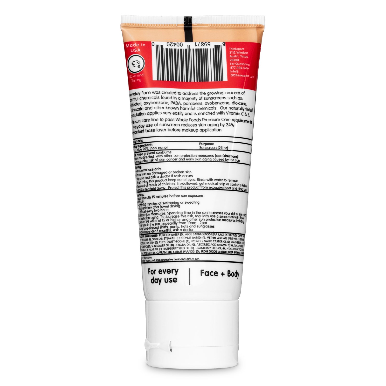 Comprar Think, Thinksport, Rosto Diário, SPF 30+, Colorido Naturalmente, 2 oz (59ml) - Imagem 2