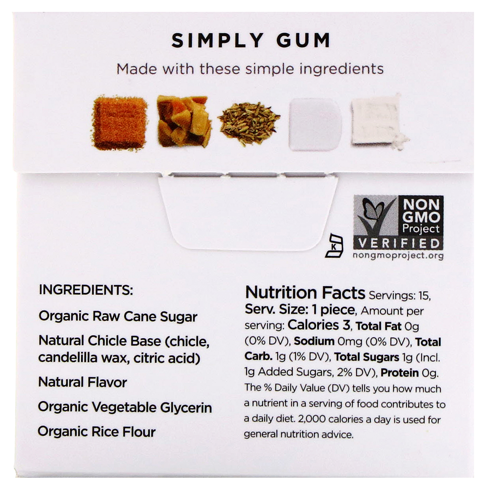 Comprar Simply Gum, Goma de Mascar, Alcaçuz de Erva-doce Natural, 15 Unidades - Imagem 2