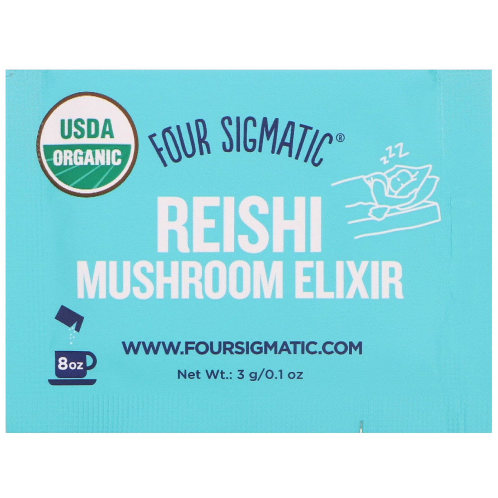 Comprar Four Sigmatic, Mushroom Elixir Mix with Reishi, 20 Packets, 0.1 oz (3 g) Each - Imagem 3