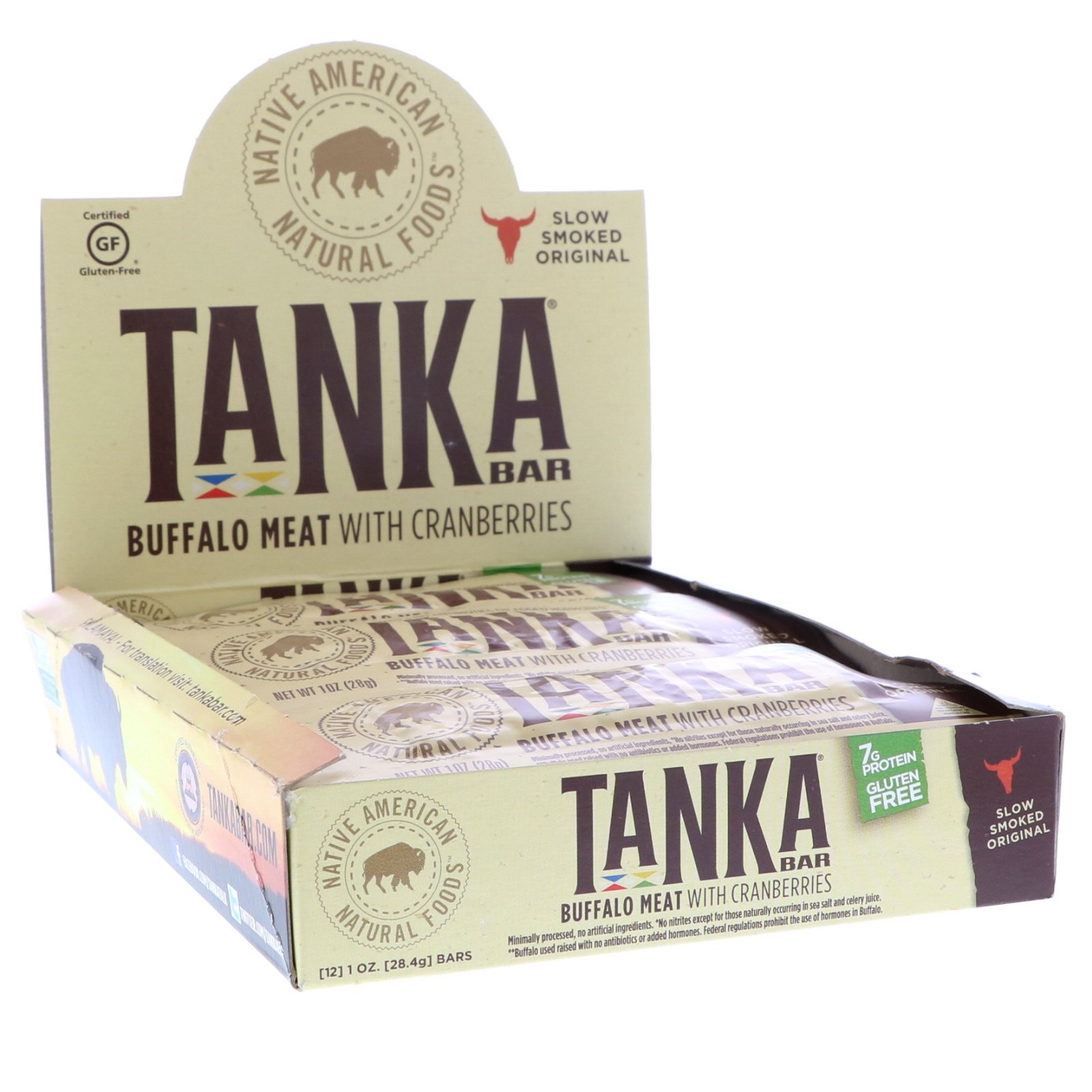 Comprar Tanka, Bar, Buffalo Meat with Cranberries, Slow Smoked Original, 12 Barrinhas, 28,4 g (1 oz) Cada