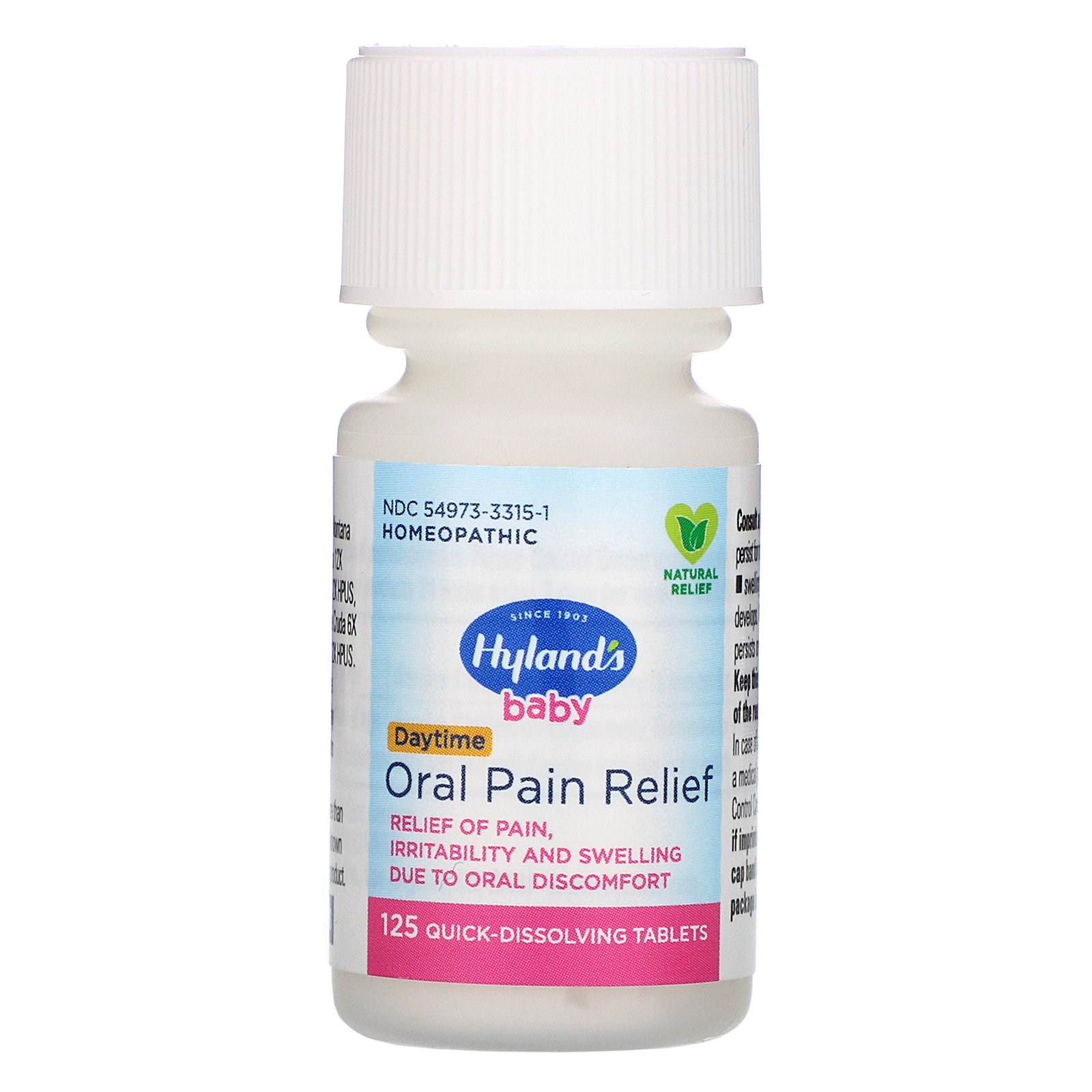 Comprar Hyland's, Baby, Oral Pain Relief Daytime, 125 Quick-Dissolving Tablets - Imagem 3
