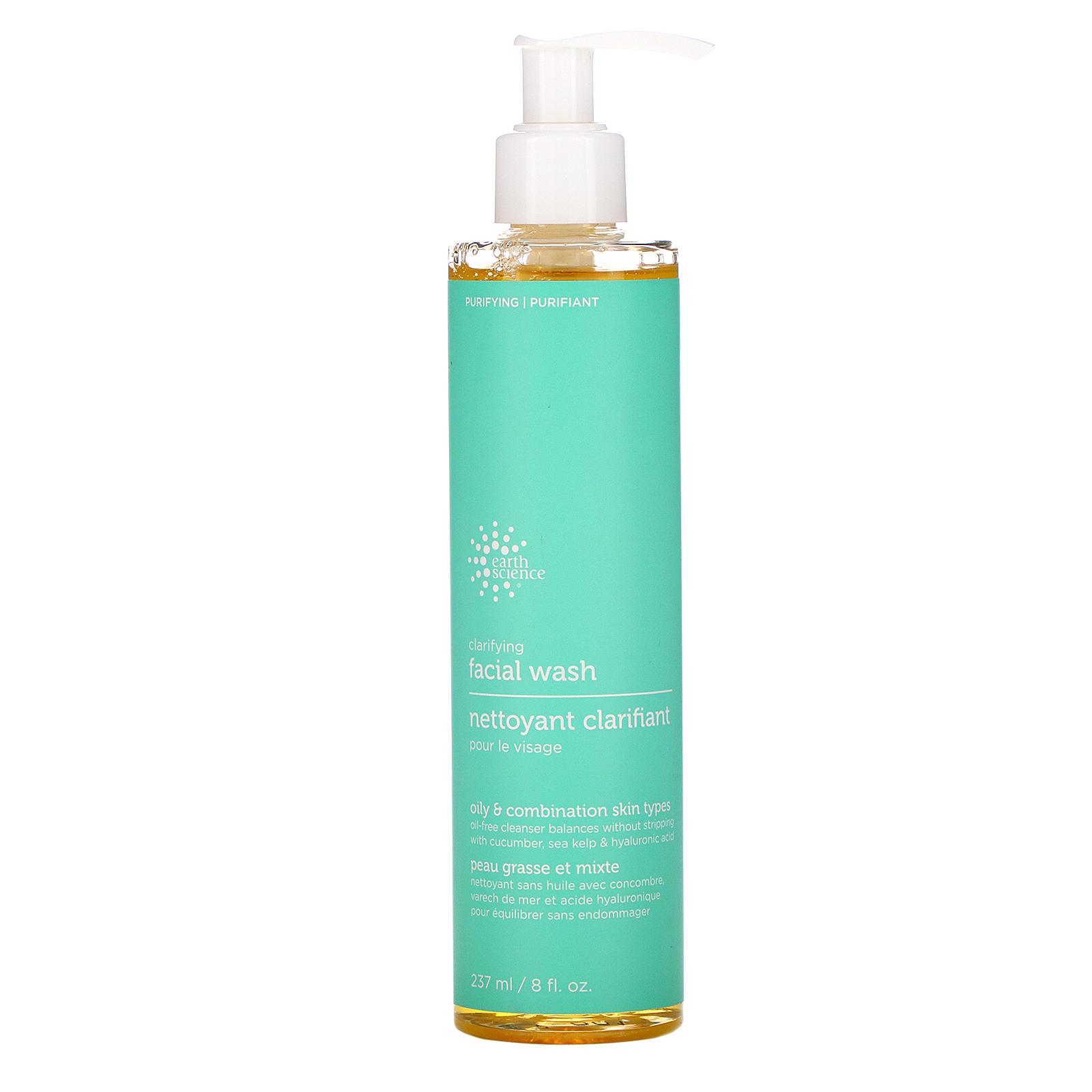Comprar Earth Science, Clarifying Facial Wash, Oily & Combination Skin Types, 8 fl oz (237 ml)