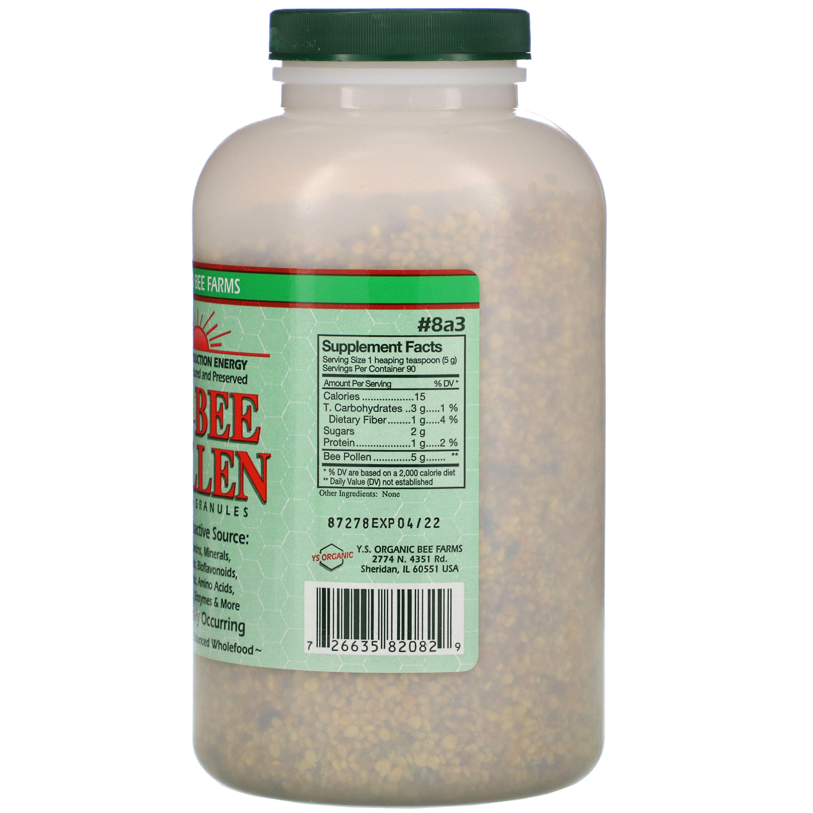 Comprar Y.S. Eco Bee Farms, Grânulos Frescos Inteiros de Pólen de Abelha, 454 g (16,0 oz) - Imagem 2