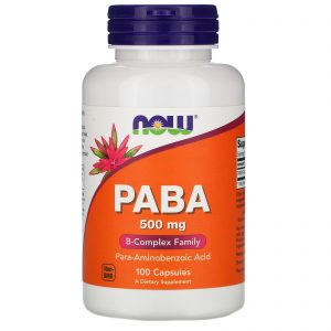 Comprar Now Foods, PABA, 500 mg, 100 Cápsulas
