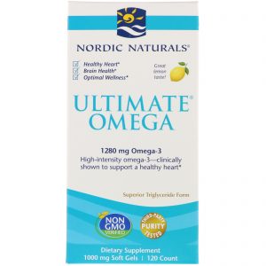 Comprar Nordic Naturals, Ultimate Omega, Limão, 1.280 mg, 120 Cápsulas Softgel