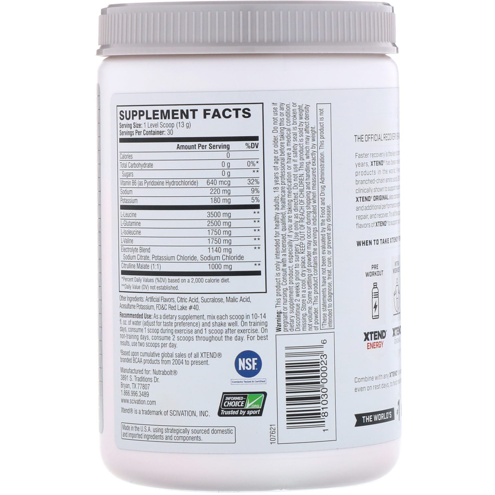 Comprar Scivation, Xtend, O Original, Watermelon Explosion, 390 g (13,7 oz) - Imagem 2