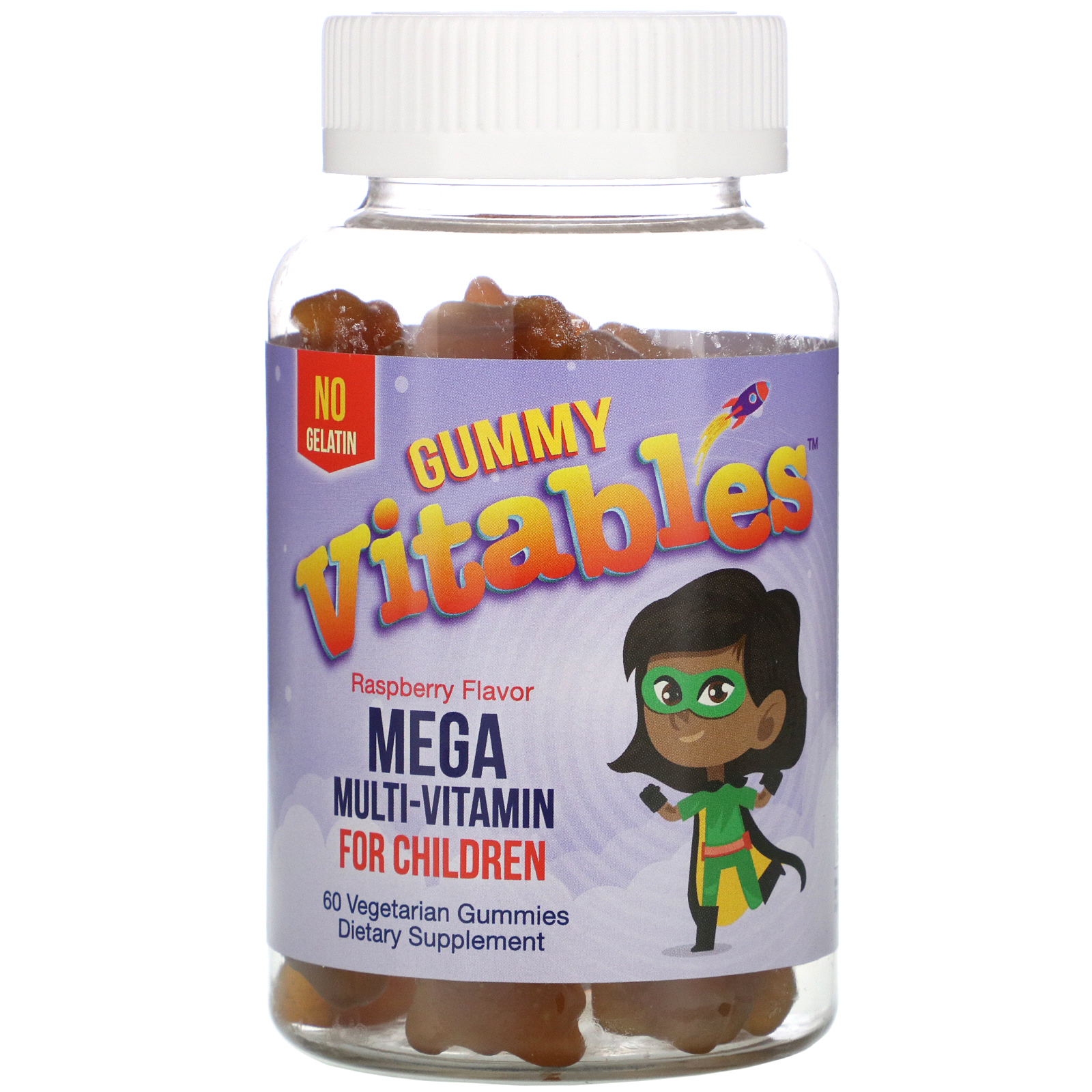 Comprar Vitables, Goma Mega Multivitamínica para Crianças, Sem Gelatina, Sabor Framboesa, 60 Gomas Vegetarianas
