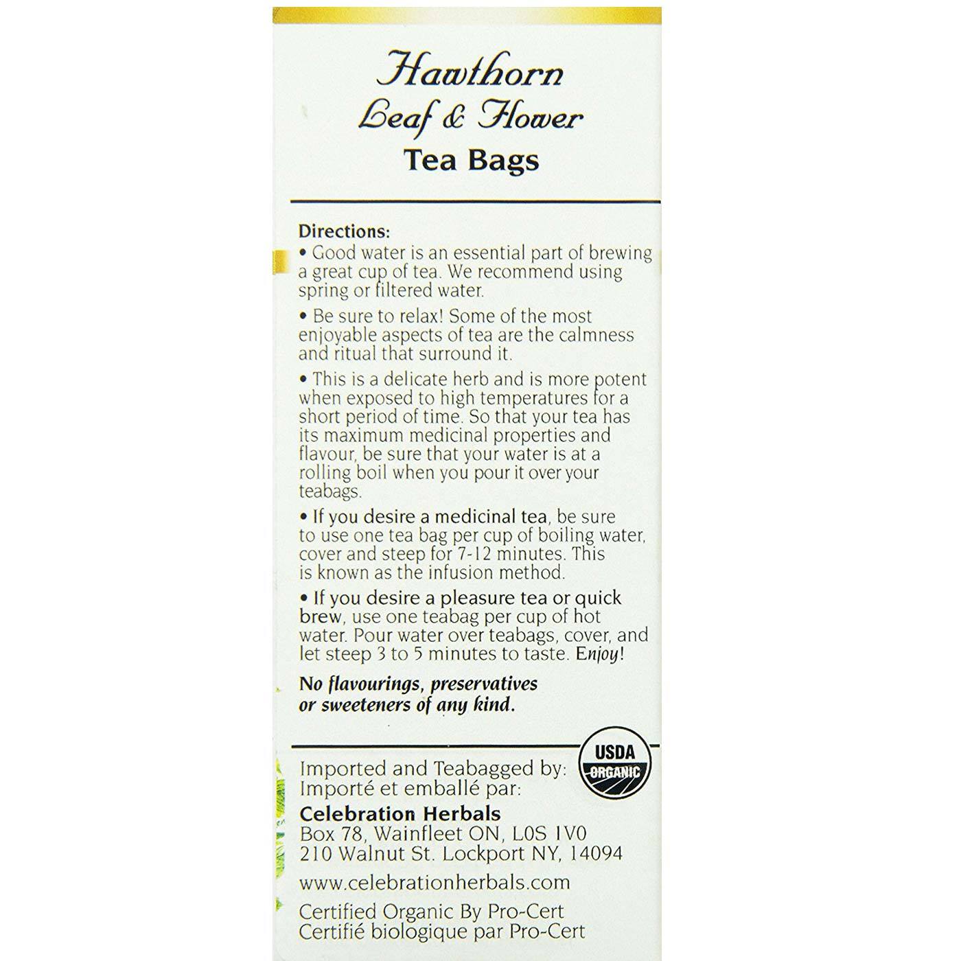 Comprar Celebration Herbals Herbal Tea, Chá de Espinheiro Alvar Orgânico Folha & Flor - 24 Saquinhos de Chá - Imagem 2