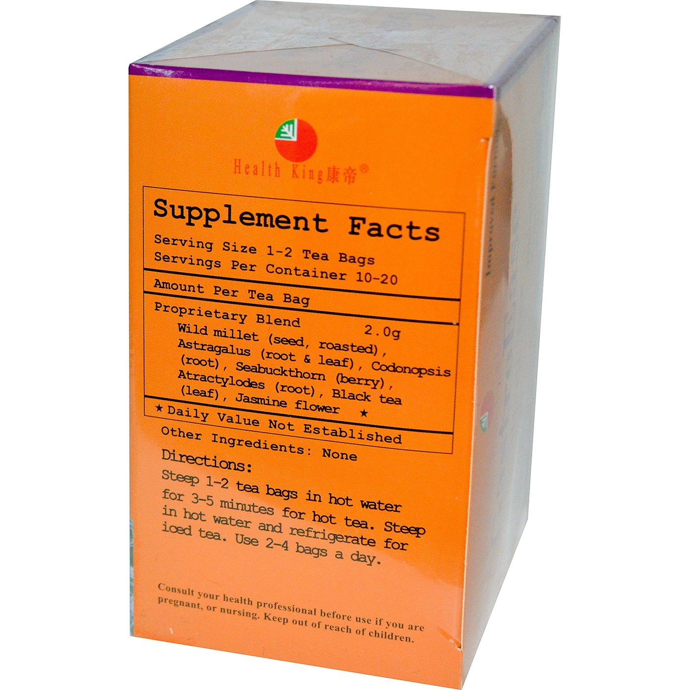 Comprar Health King and Balanceuticals, GastroEase Chá de Ervas - 20 Sacos de Chá - Imagem 2