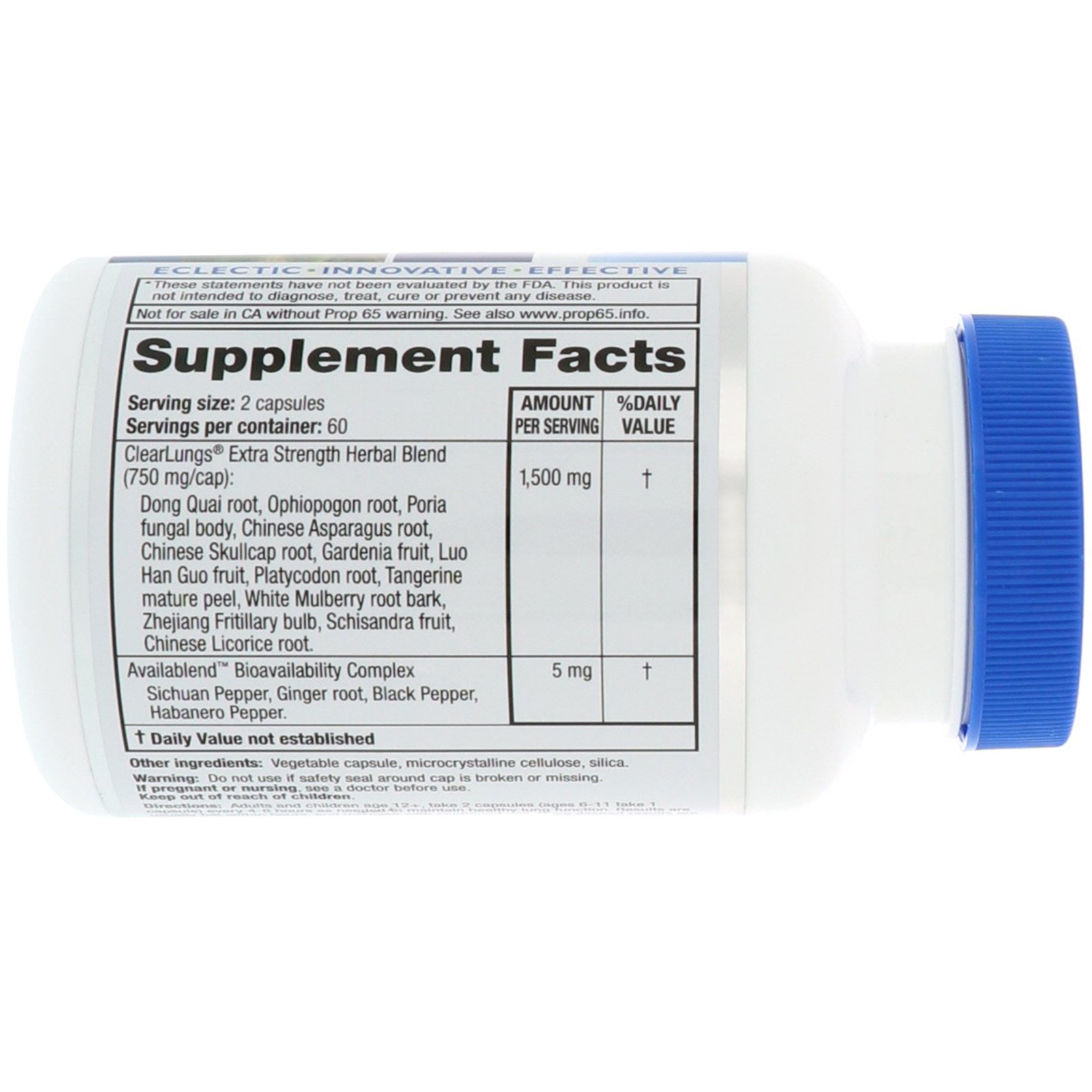 Comprar RidgeCrest Herbals, ClearLungs, Força extra, 120 cápsulas para vegetarianos - Imagem 2