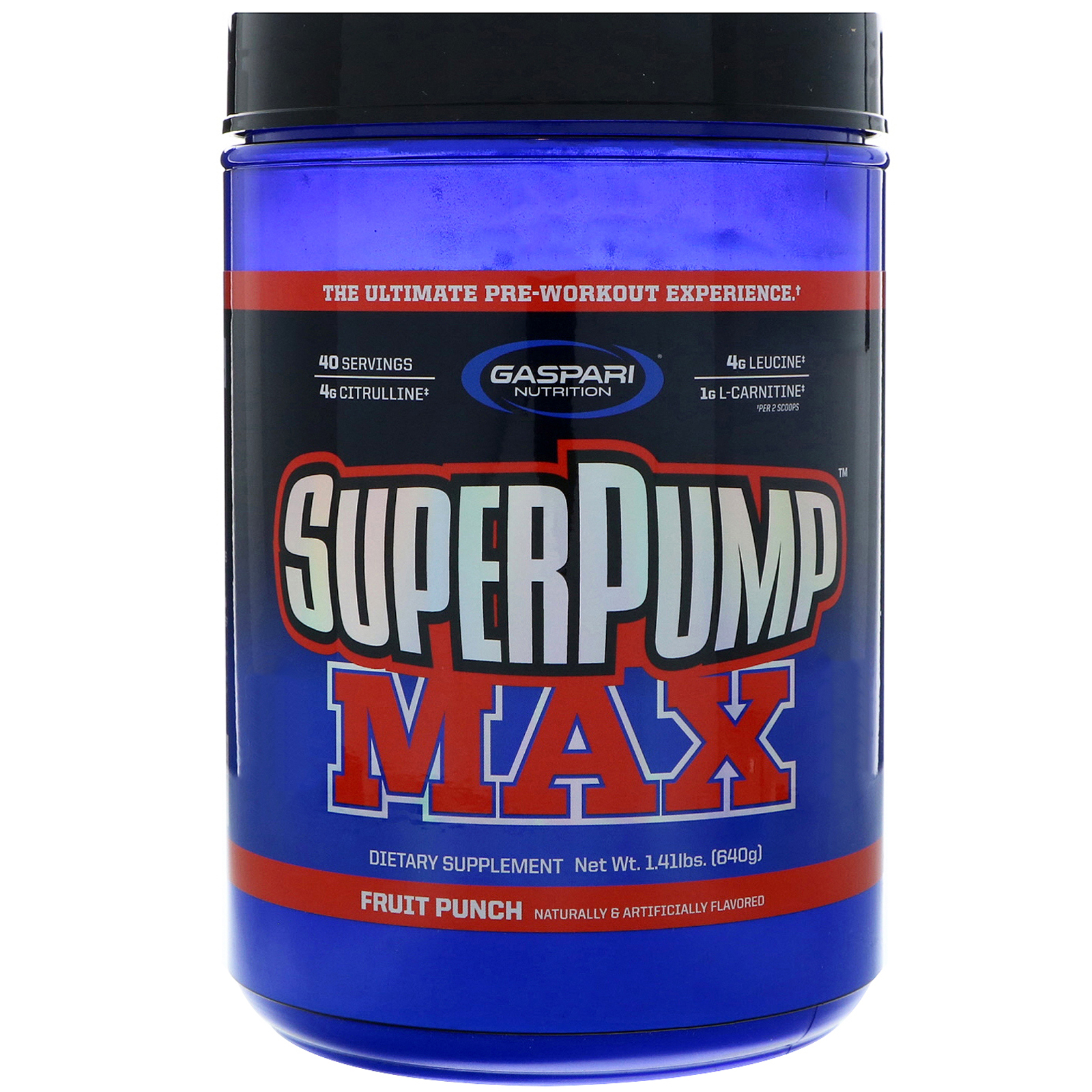 Comprar Gaspari Nutrition, SuperPump Max, Fruit Punch Blast, 1.41 lbs (640 g)