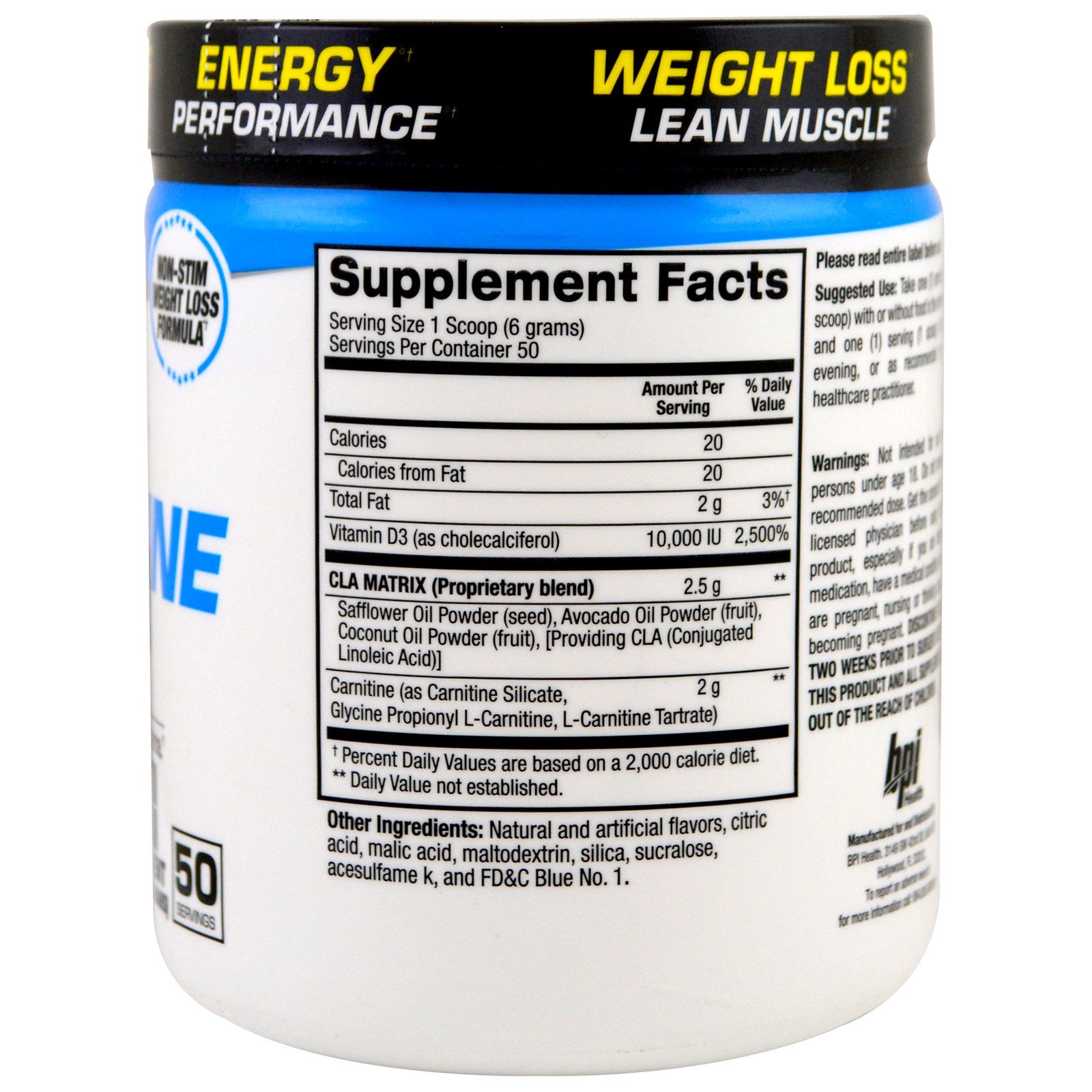 Comprar BPI Sports, CLA + Carnitina, Sorvete de Casquinha, 10,58 oz (300 g) - Imagem 2