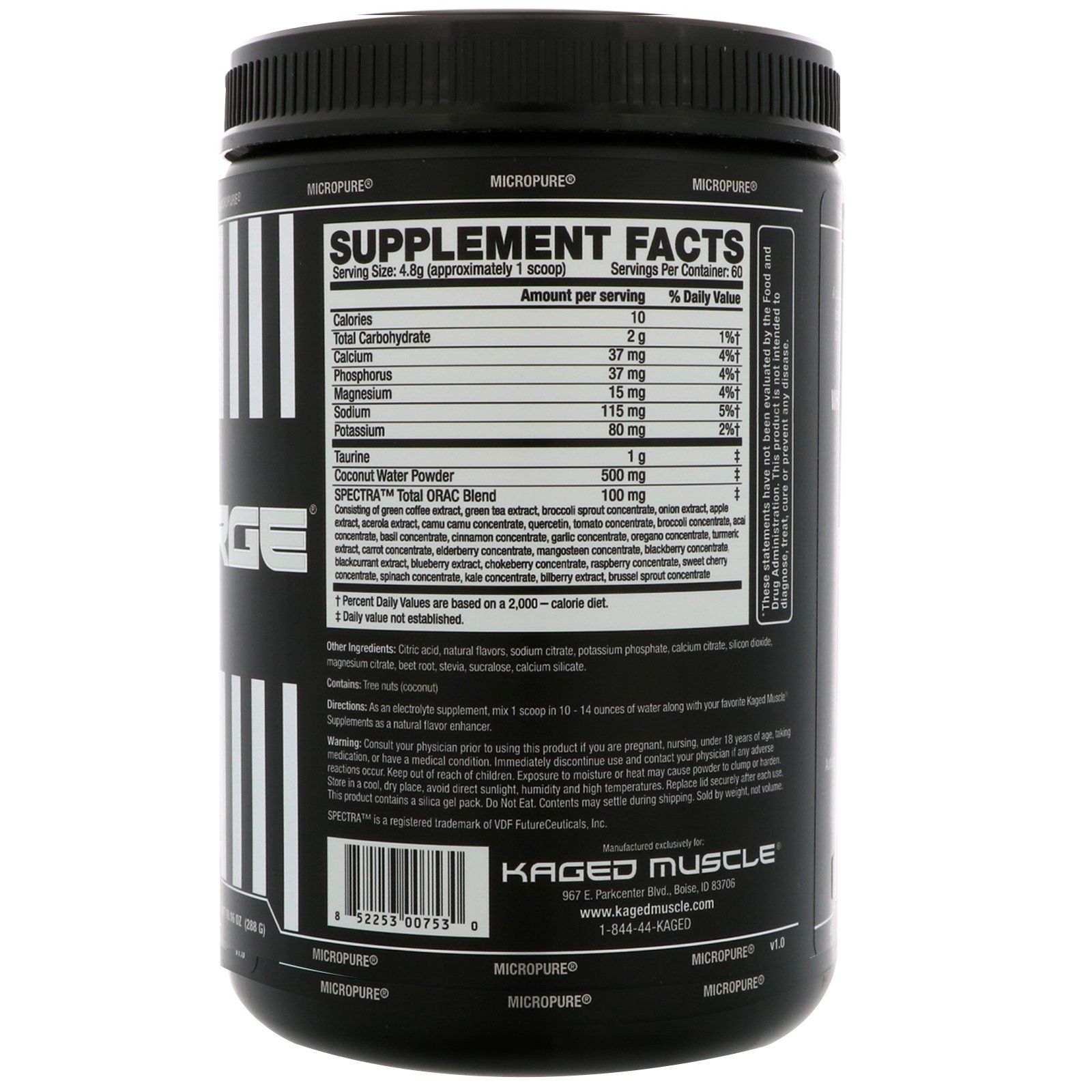Comprar Kaged Muscle, Hydra-Charge, Limonada com Maçã, 10,16 oz (288 g) - Imagem 2