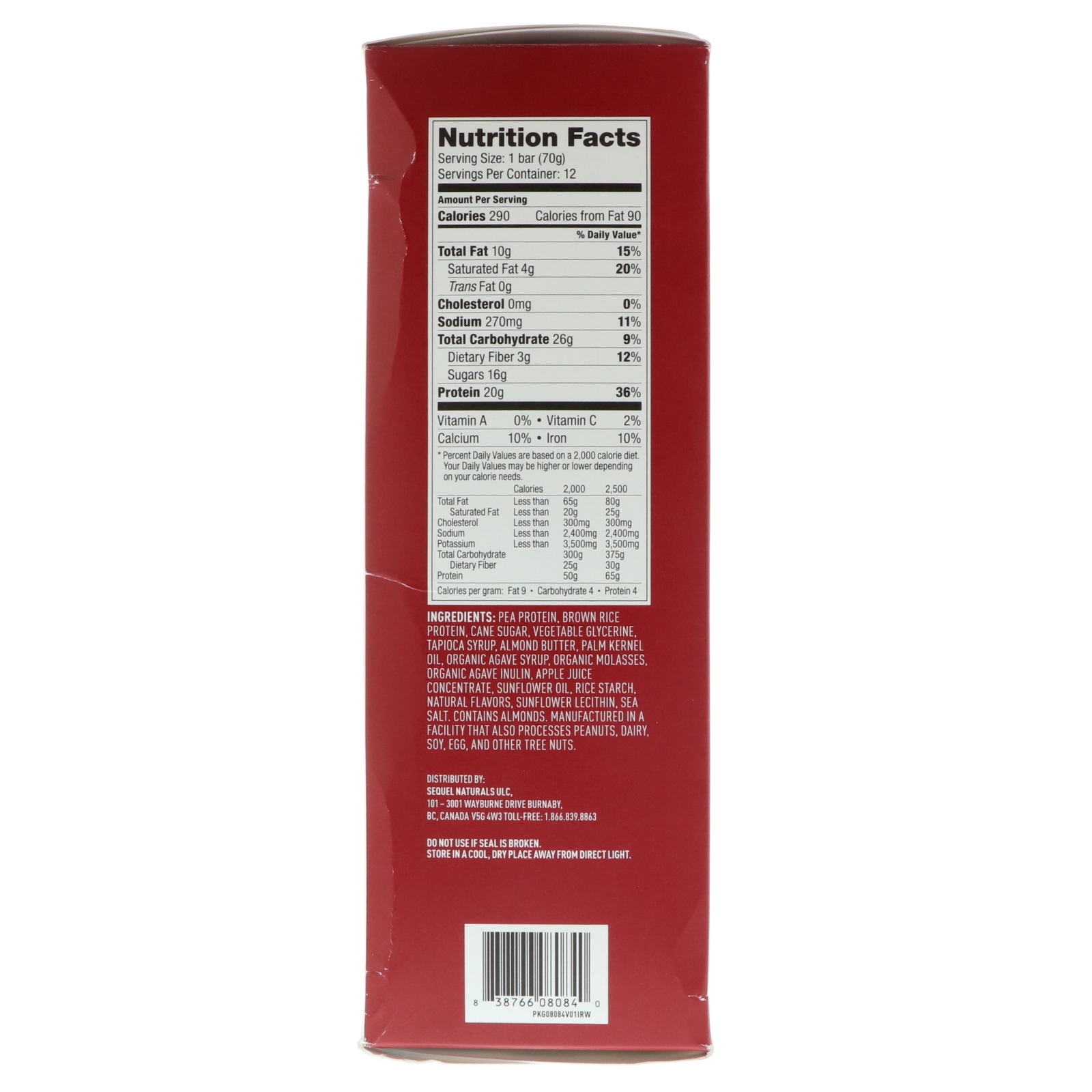 Comprar Vega, Barra de Proteína, Caramelo Salgado, 12 Barras, 2,5 oz (70 g) Cada - Imagem 3