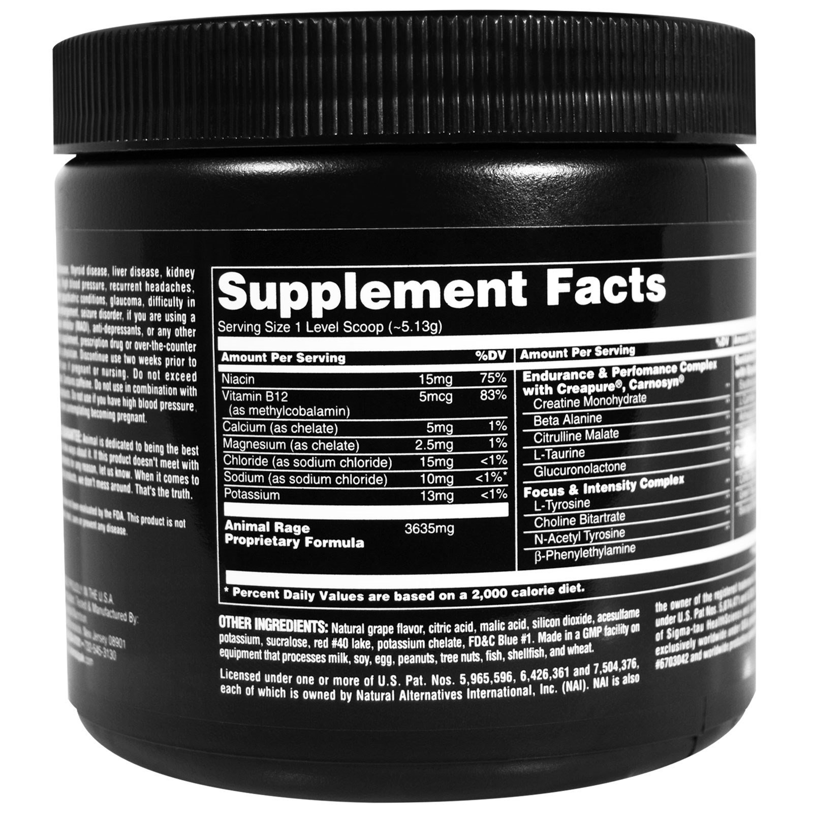 Comprar Universal Nutrition, Fúria Animal XL, Ampliado, Uvas da Ira, 154 g - Imagem 2