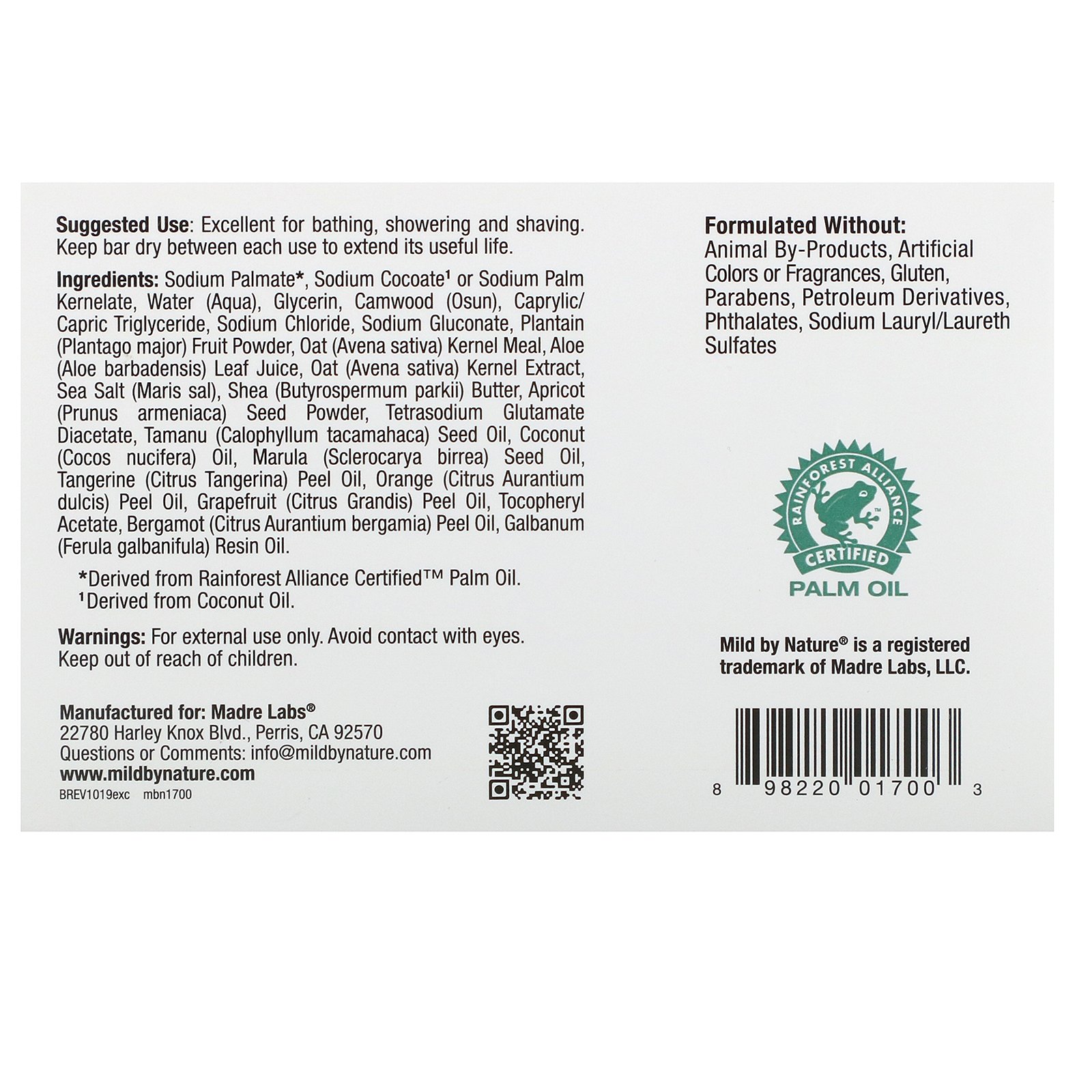 Comprar Mild By Nature, Exfoliating Bar Soap, with Marula & Tamanu Oils plus Shea Butter, Citrus, 5 oz (141 g) - Imagem 3