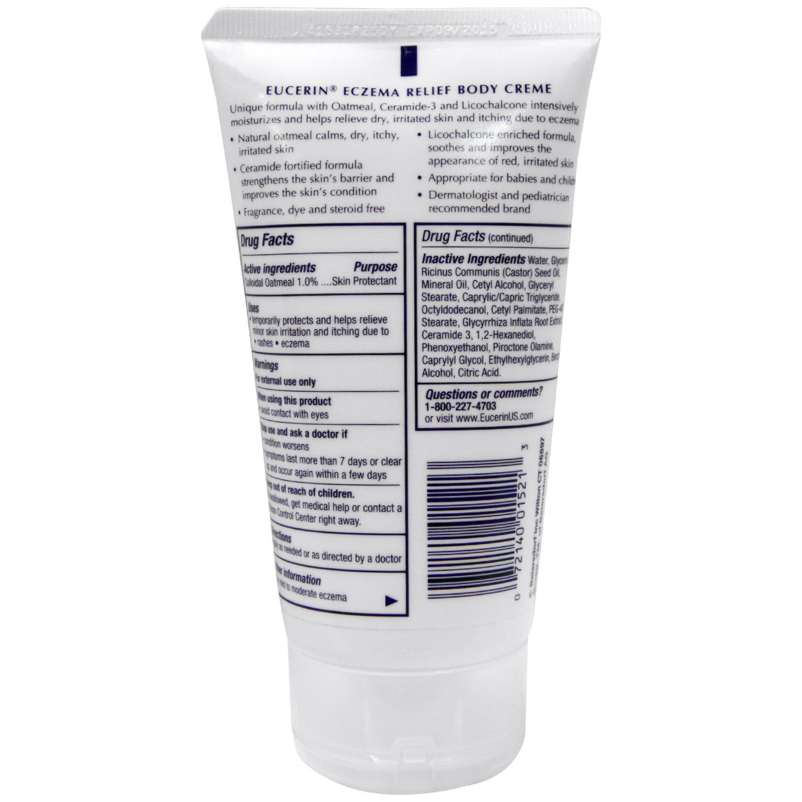 Comprar Eucerin, Para Bebês, Alívio para Assaduras, Creme para o Corpo, 5.0 oz (141g) - Imagem 2