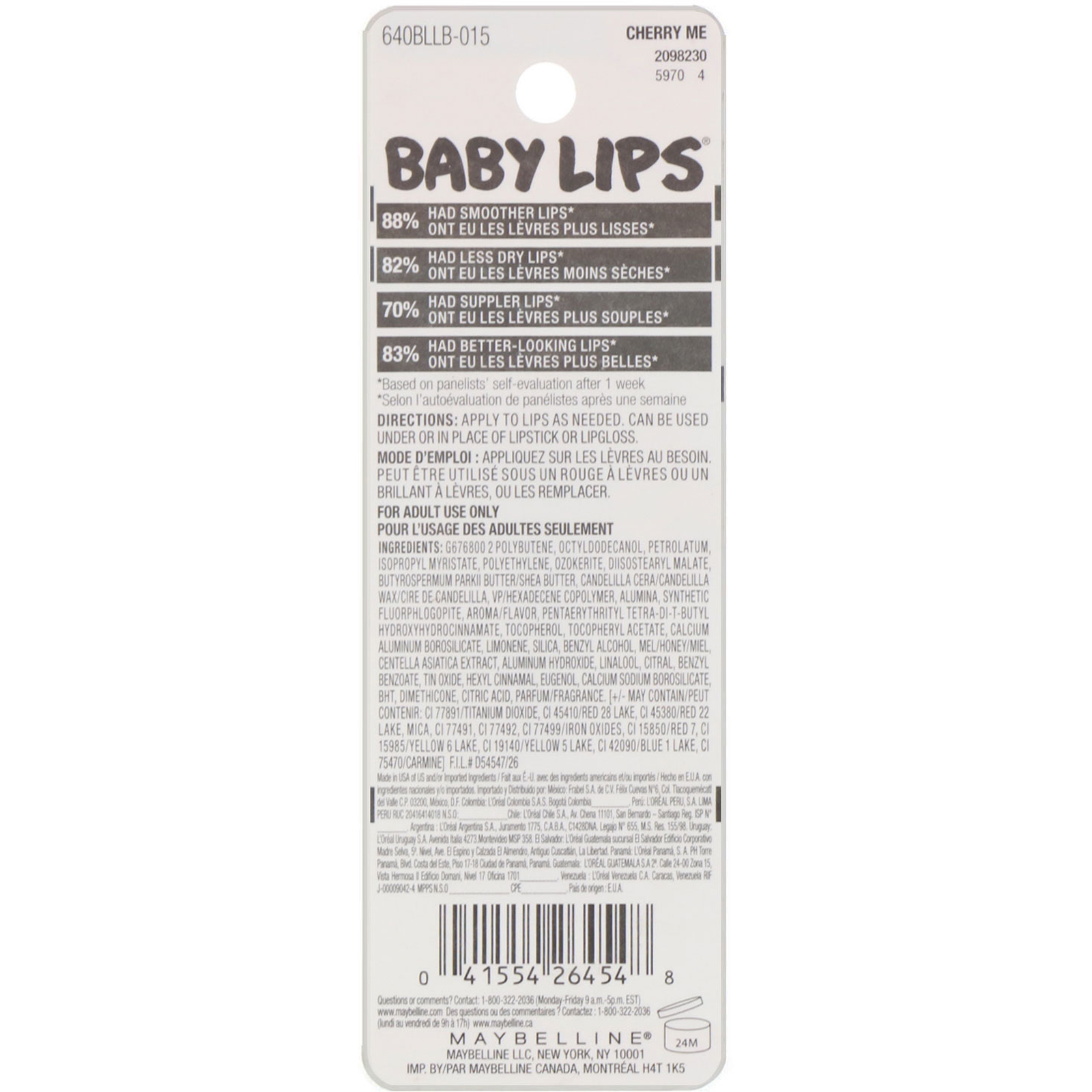 Comprar Maybelline, Baby Lips, Protetor labial hidratante, Cherry Me, 4,4 g - Imagem 3