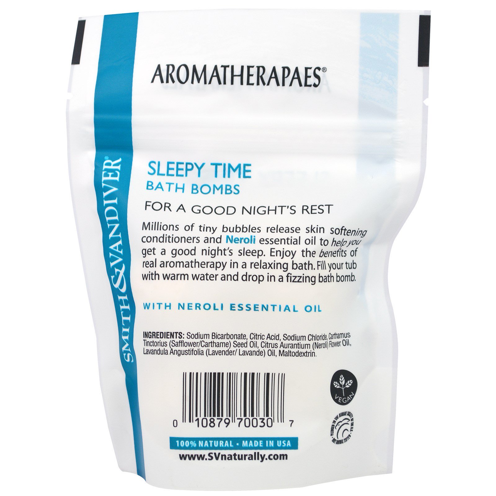 Comprar Smith & Vandiver, Bath Bombs, Sono Relaxante, Com Óleo Essencial de Néroli, 4 Bolas Efervescentes para Banheira, 0,8 oz (22 g) Cada - Imagem 2