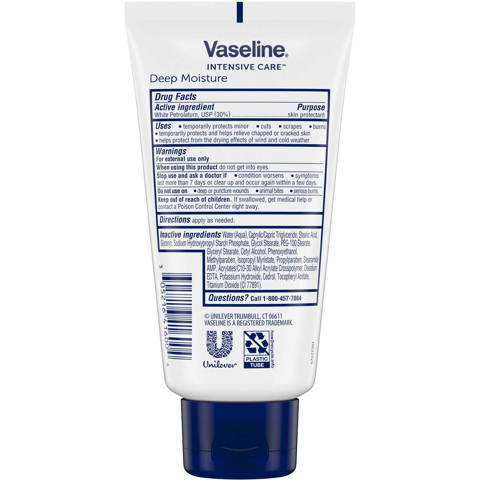 Comprar Vaseline, Intensive Care, Hidratação Profunda, Creme de Vaselina, 127 g (4,5 oz) - Imagem 2
