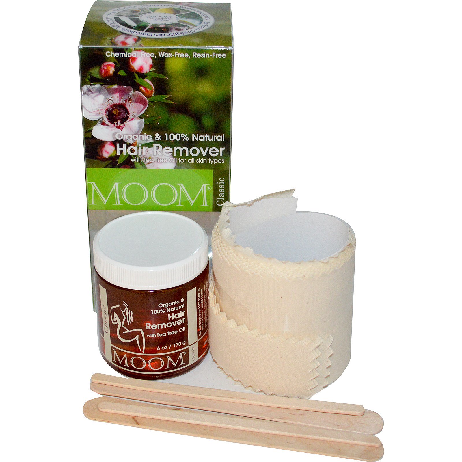Comprar Moom, Removedor de Pelos Orgânico, com Óleo da Árvore do Chá, Clássico, 6 oz (170 g)