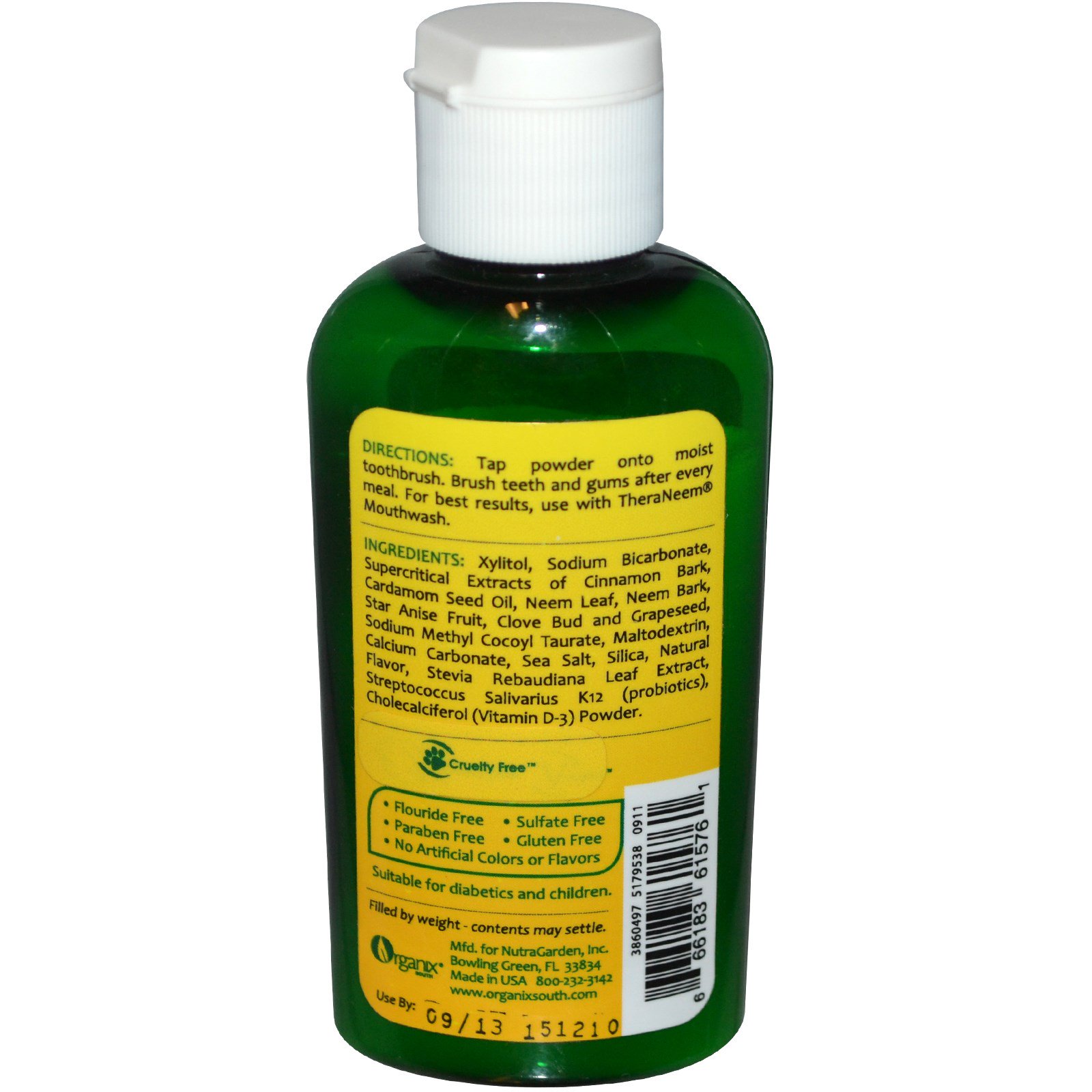 Comprar Organix South, Natural Theraneem, Dente de Nim e Goma em Pó, Therape Suave de Canela, 40g - Imagem 2