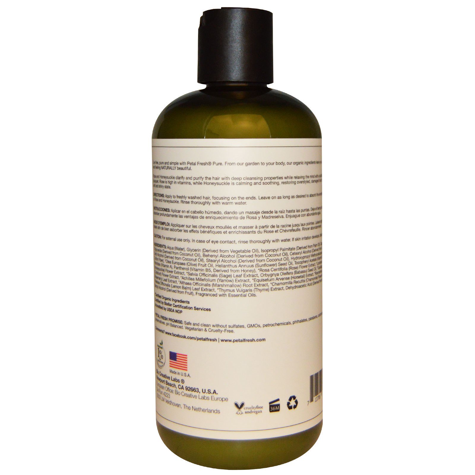 Comprar Petal Fresh, Condicionador Puro, Maciez, Rosas e Madressilva, 16 fl oz (475 ml) - Imagem 2