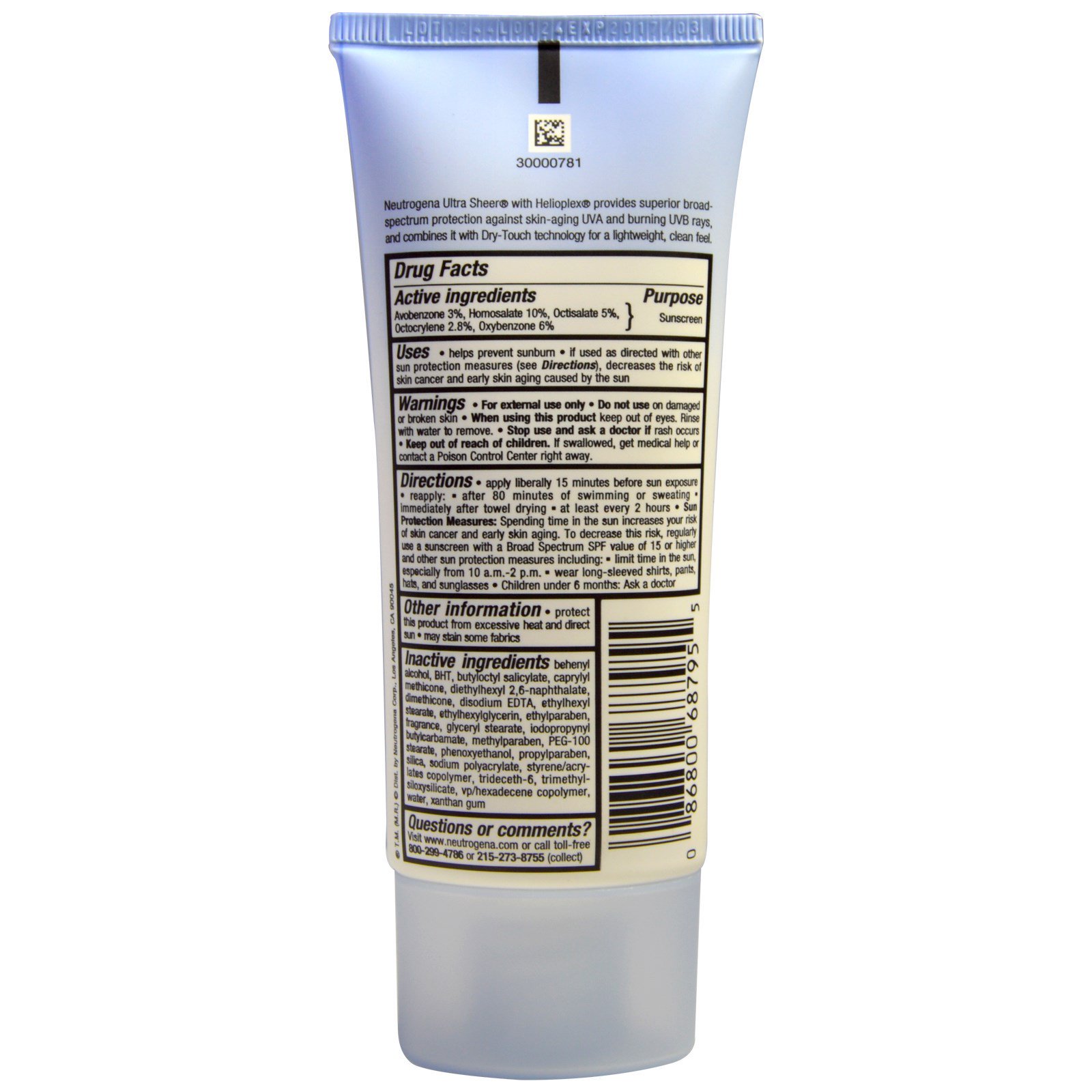 Comprar Neutrogena, Protetor Solar Ultra Sheer Toque Seco, FPS 70, 42 g - Imagem 2